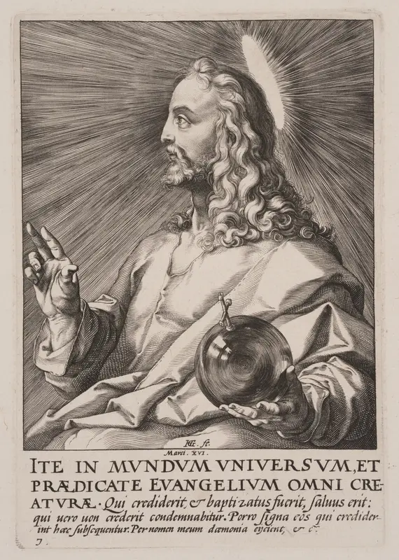 Christ (as Salvator Mundi), from Christ, the Apostles and St Paul with the Creed