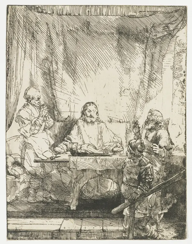 Christ at Emmaus: the larger plate Wall Art by Unknown - High-Resolution Digital Print