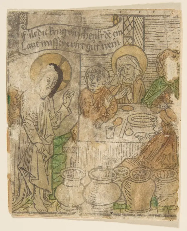 Christ at the Marriage of Cana Wall Art by Anonymous, German, 15th century - High-Resolution Digital Print