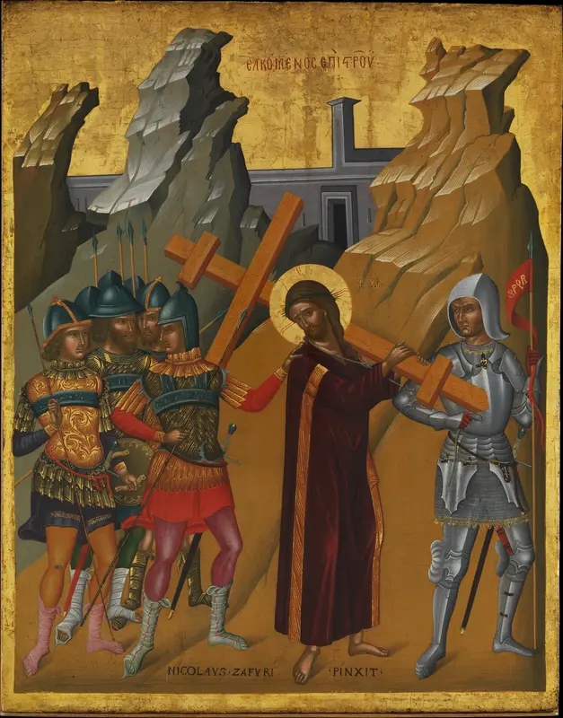 Christ Bearing the Cross Wall Art by Nicolaos Tzafouris - High-Resolution Digital Print