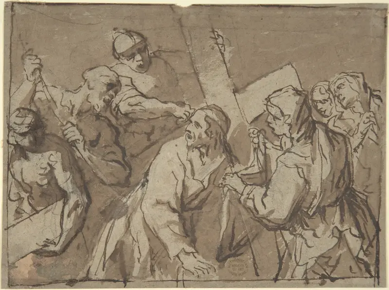 Christ Bearing the Cross Wall Art by Anonymous, Italian, Roman-Bolognese, 17th century - High-Resolution Digital Print