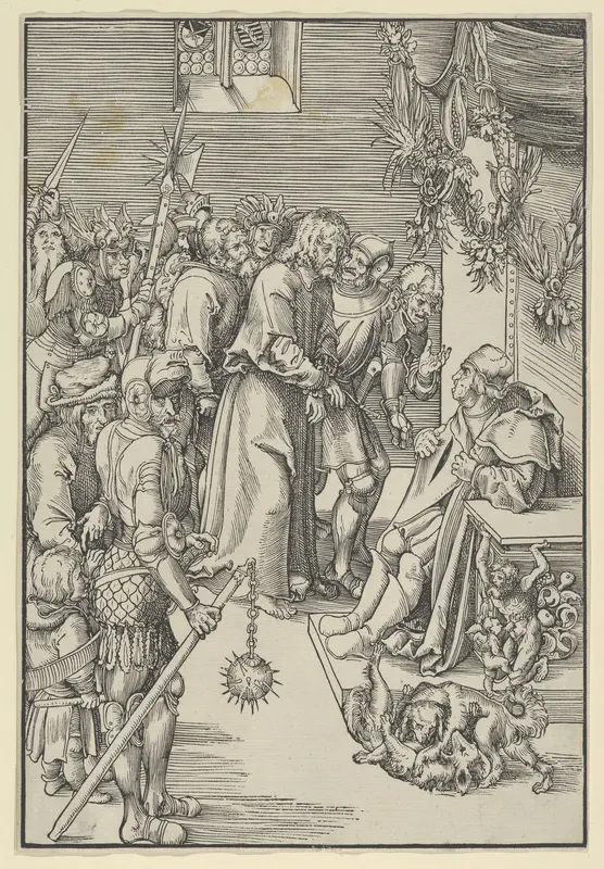 Christ Before Annas, from the Passion Wall Art by Lucas Cranach the Elder - High-Resolution Digital Print