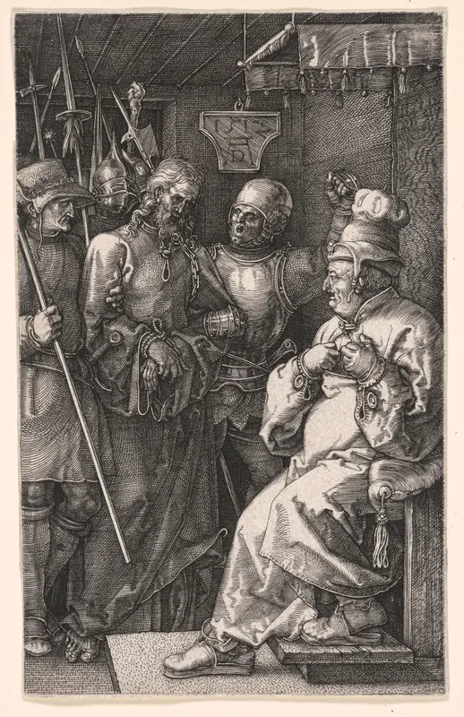 Christ before Caiaphas, from The Engraved Passion