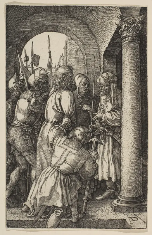 Christ before Pilate, from "The Passion" Wall Art by Albrecht Dürer - High-Resolution Digital Print