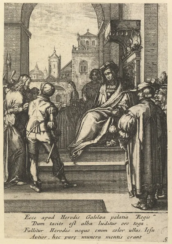 Christ Before Pilate, from "The Passion of Christ" Wall Art by Nicolas Cochin - High-Resolution Digital Print