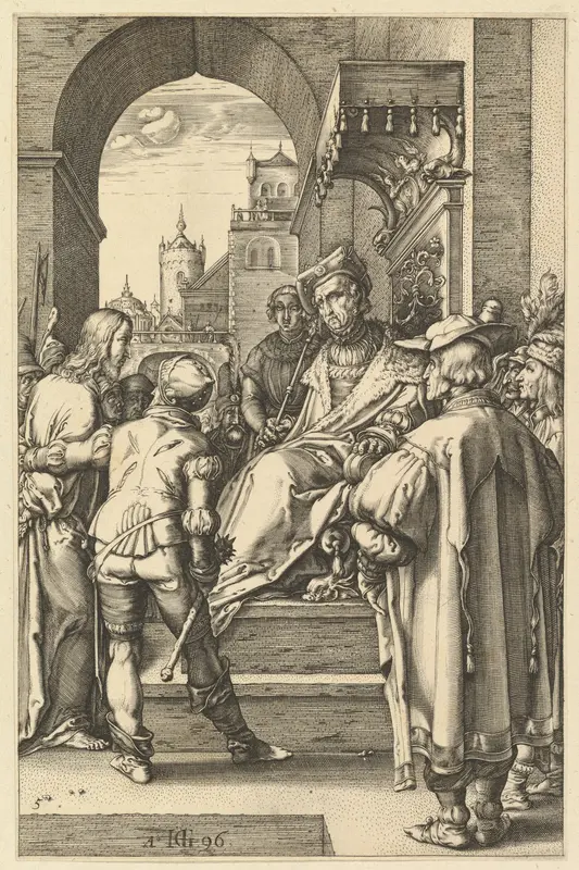 Christ before Pilate, from "The Passion of Christ" Wall Art by Hendrick Goltzius - High-Resolution Digital Print