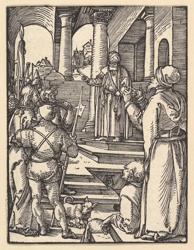 Christ before Pilate, from "The Small Passion" Wall Art by Albrecht Dürer - High-Resolution Digital Print