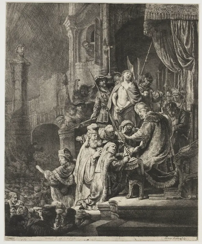 Christ before Pilate: large plate Wall Art by Unknown - High-Resolution Digital Print