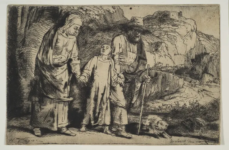 Christ between his Parents, Returning from the Temple
