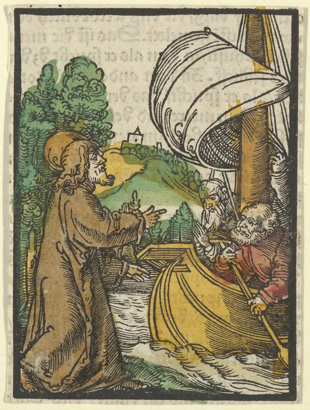 Christ Calming the Storm on Lake Tiberias, from Das Plenarium Wall Art by Hans Schäufelein - High-Resolution Digital Print