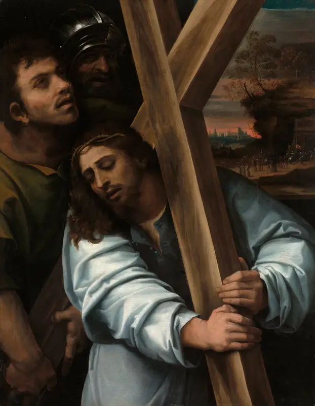 Christ Carrying the Cross Wall Art by Sebastiano del Piombo - High-Resolution Digital Print