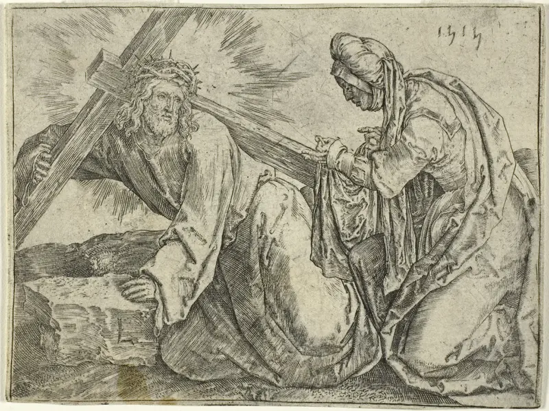 Christ Carrying the Cross Wall Art by Lucas van Leyden - High-Resolution Digital Print
