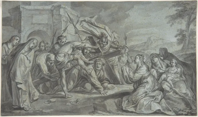 Christ Carrying the Cross Wall Art by Johann Wolfgang Baumgartner - High-Resolution Digital Print