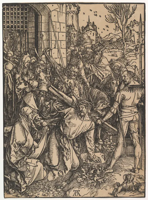 Christ Carrying the Cross, from The Large Passion Wall Art by Albrecht Dürer - High-Resolution Digital Print