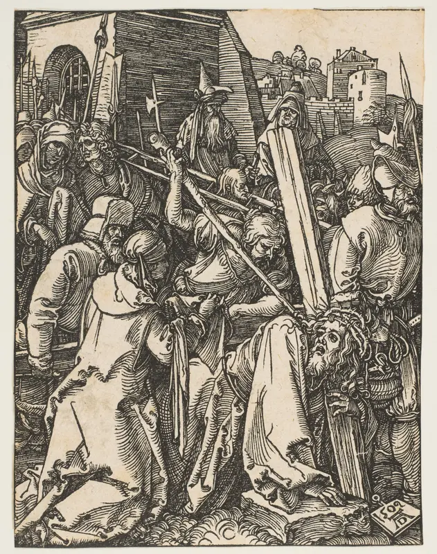 Christ Carrying the Cross, from "The Small Passion" Wall Art by Albrecht Dürer - High-Resolution Digital Print