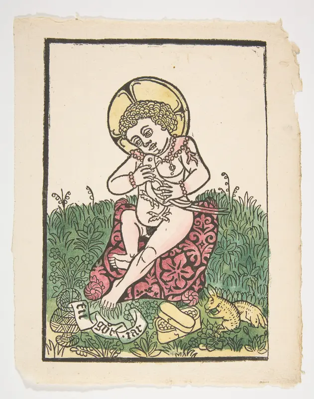 Christ Child With New Year's Wish (Schr. 784) Wall Art by Anonymous, German, 15th century - High-Resolution Digital Print