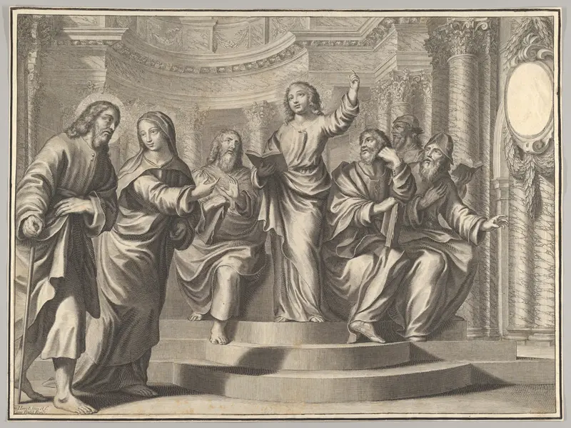 Christ Confounding the Elders in the Synagogue Wall Art by Grégoire Huret - High-Resolution Digital Print