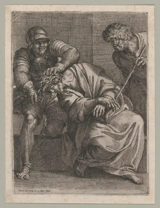 Christ Crowned with Thorns Wall Art by Annibale Carracci - High-Resolution Digital Print