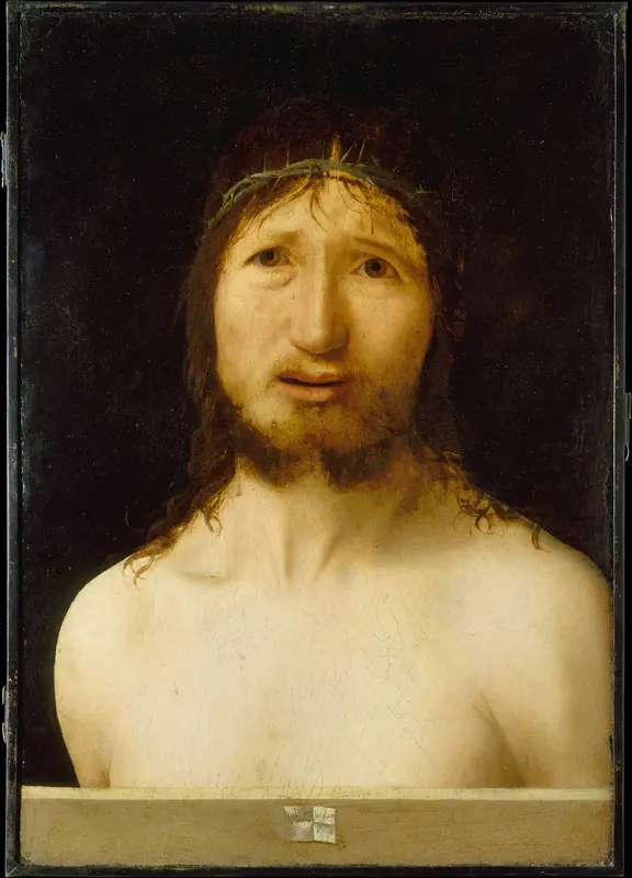 Christ Crowned with Thorns Wall Art by Antonello da Messina (Antonello di Giovanni d'Antonio) - High-Resolution Digital Print