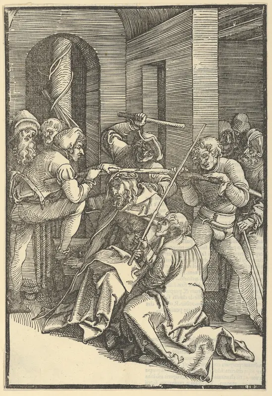Christ Crowned with Thorns, from Speculum passionis domini nostri Ihesu Christi Wall Art by Hans Schäufelein - High-Resolution Digital Print