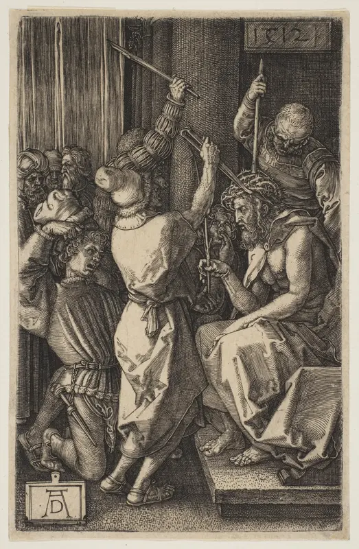 Christ Crowned with Thorns, from "The Passion" Wall Art by Albrecht Dürer - High-Resolution Digital Print