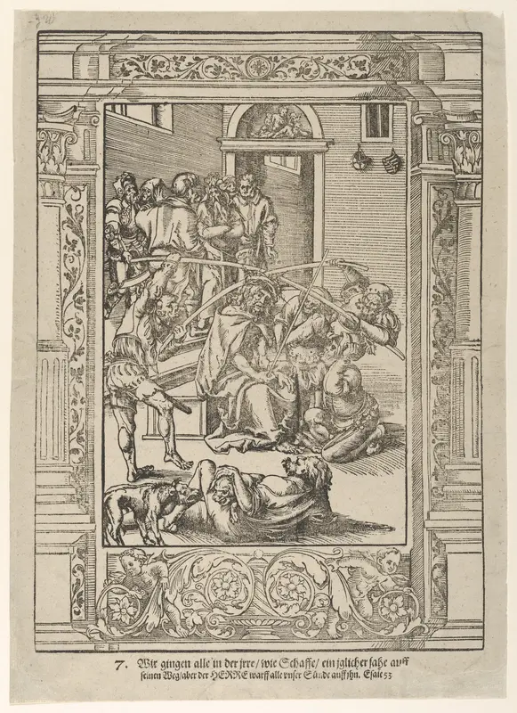 Christ Crowned with Thorns, from "The Passion" Wall Art by Lucas Cranach the Elder - High-Resolution Digital Print