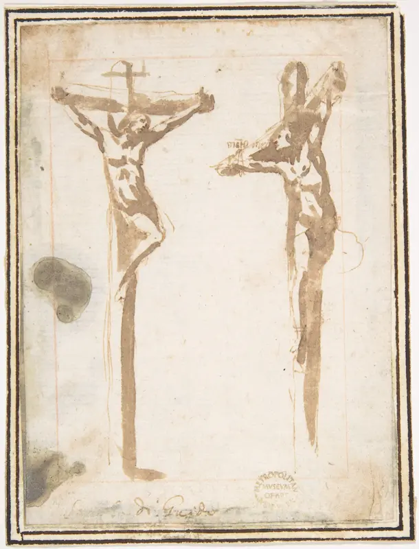 Christ Crucified with the Good Thief Wall Art by Francesco Allegrini - High-Resolution Digital Print