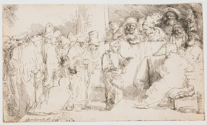 Christ disputing with the Doctors: a sketch Wall Art by Unknown - High-Resolution Digital Print