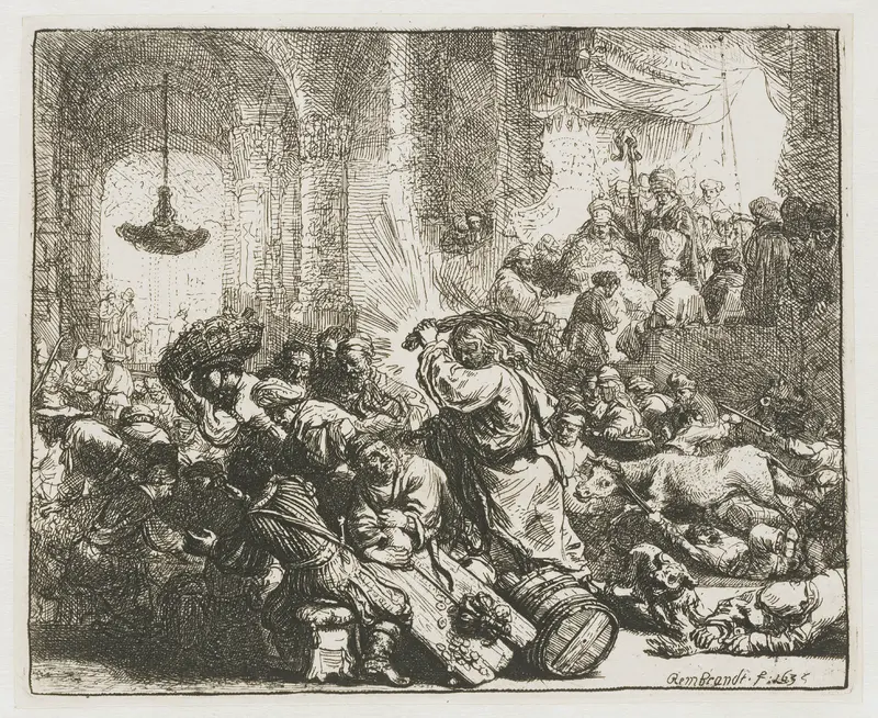Christ driving the money changers from the temple Wall Art by Unknown - High-Resolution Digital Print