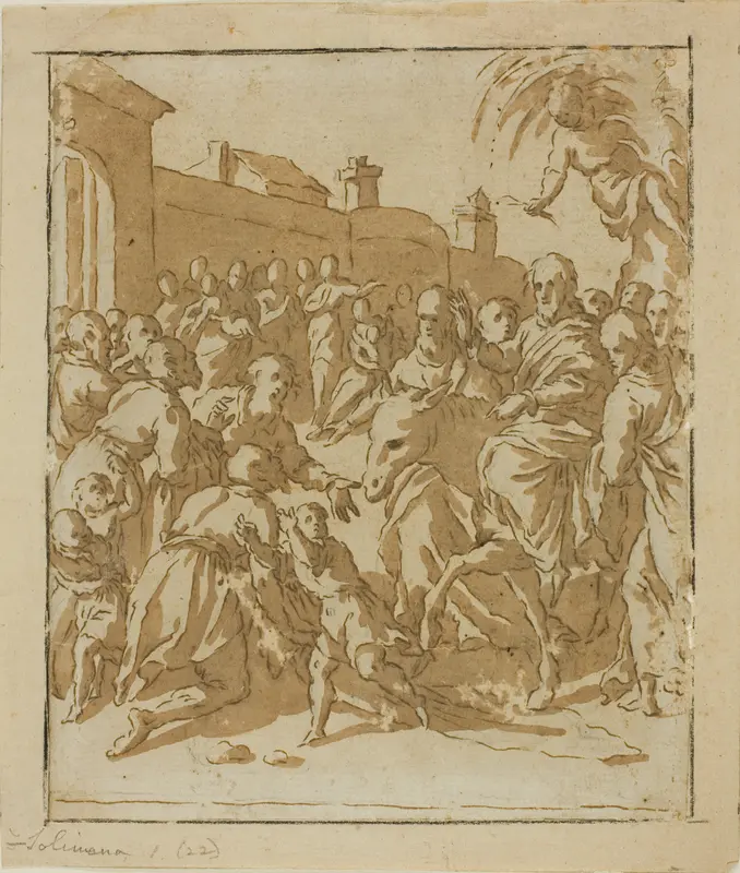 Christ Entering Jerusalem Wall Art by Marcantonio Bassetti - High-Resolution Digital Print