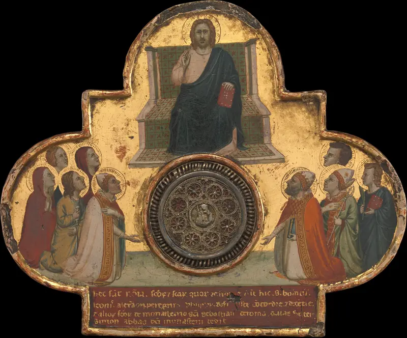 Christ Enthroned with Saints Wall Art by Bernardo Daddi - High-Resolution Digital Print