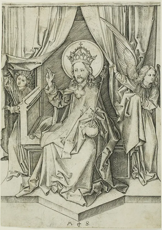 Christ Enthroned Wall Art by Martin Schongauer - High-Resolution Digital Print
