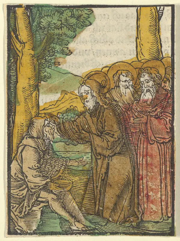 Christ Healing the Blind, from Das Plenarium Wall Art by Hans Schäufelein - High-Resolution Digital Print