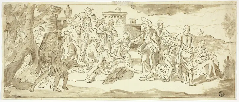 Christ Healing the Lame Man Wall Art by Francesco Solimena - High-Resolution Digital Print