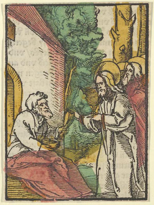 Christ Healing the Leper, from "Das Plenarium" Wall Art by Hans Schäufelein - High-Resolution Digital Print