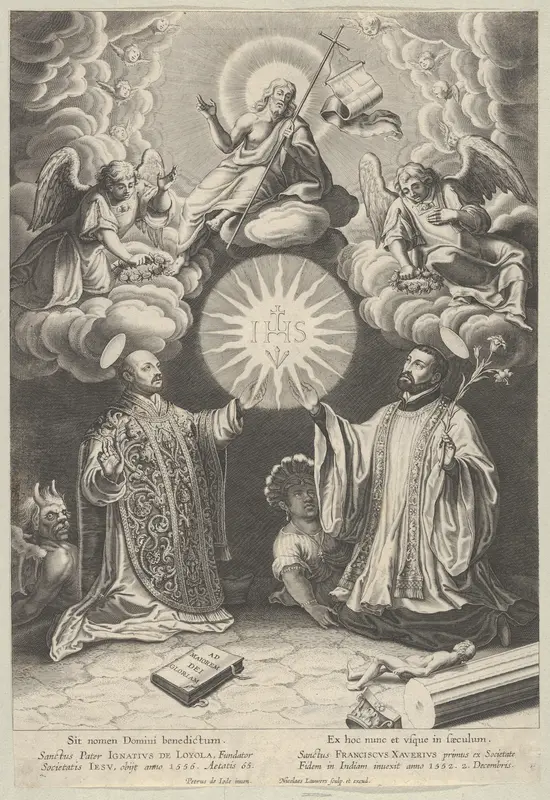 Christ, Ignatius of Loyola and Francis Xavier Wall Art by Pieter de Jode I - High-Resolution Digital Print