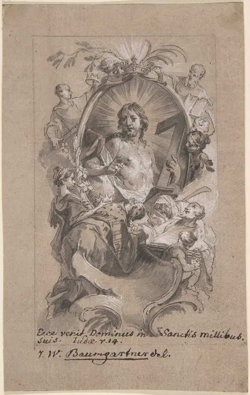 Christ in Glory Wall Art by Johann Wolfgang Baumgartner - High-Resolution Digital Print