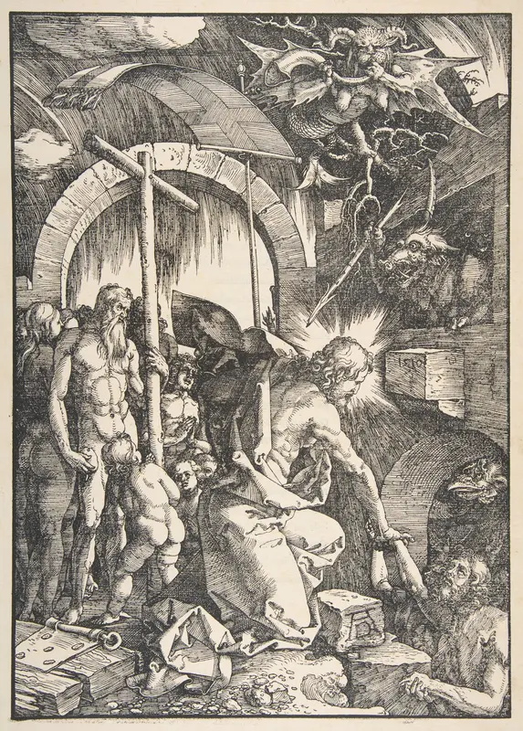 Christ in Limbo, from "The Large Passion" Wall Art by Albrecht Dürer - High-Resolution Digital Print