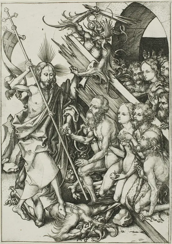 Christ in Limbo, from The Passion Wall Art by Martin Schongauer - High-Resolution Digital Print