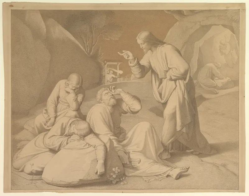 Christ in the Garden of Gethsemane Wall Art by Johann Friedrich Overbeck - High-Resolution Digital Print