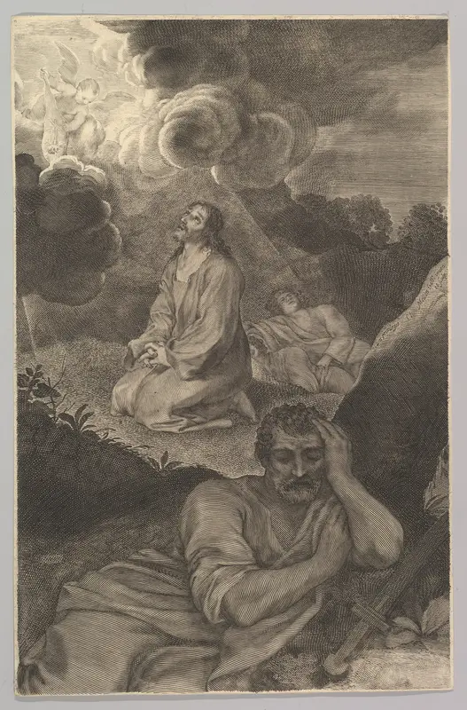 Christ in the Garden of Olives Wall Art by Claude Mellan - High-Resolution Digital Print