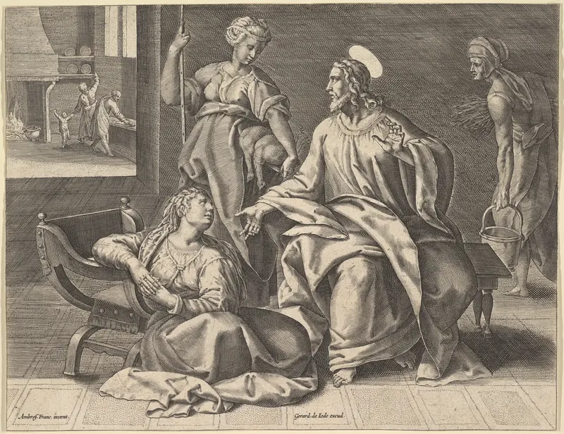 Christ in the House of Mary Wall Art by Gerard de Jode - High-Resolution Digital Print
