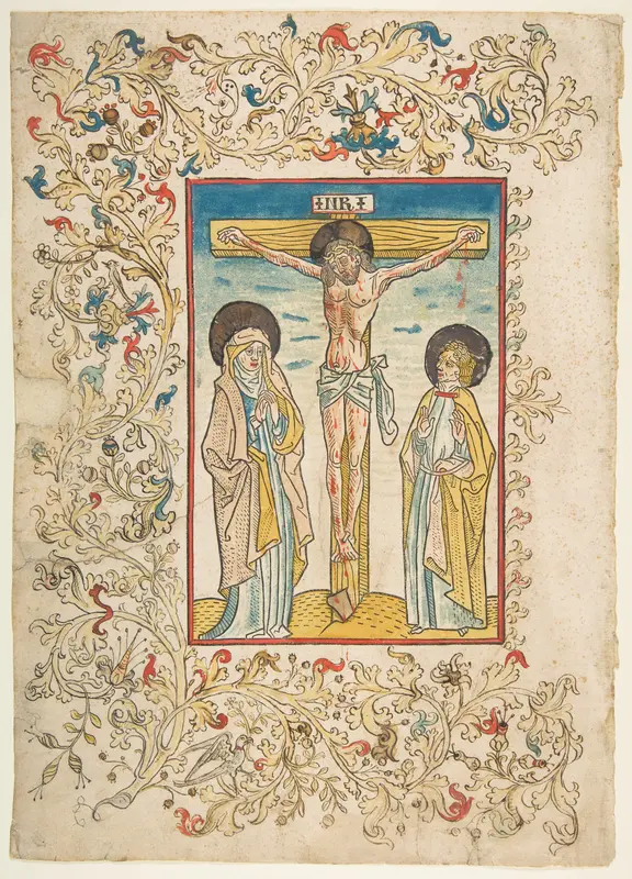 Christ on the Cross Wall Art by Anonymous, German, Basel, 15th century - High-Resolution Digital Print