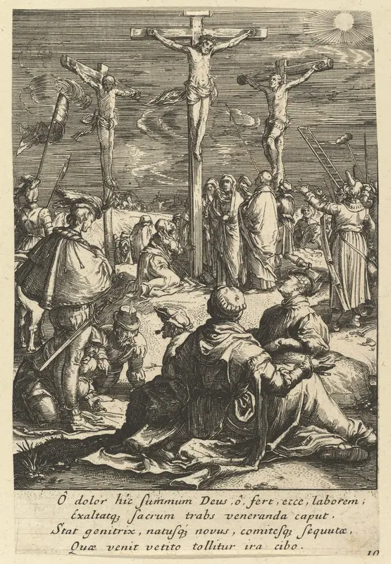Christ on the Cross, from "The Passion of Christ" Wall Art by Nicolas Cochin - High-Resolution Digital Print
