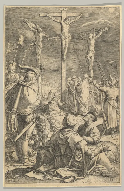 Christ on the Cross, from "The Passion of Christ" Wall Art by Ludovicus Siceram - High-Resolution Digital Print