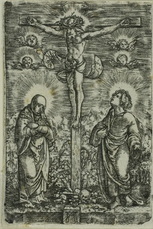 Christ on the Cross (The Small Crucifixion) Wall Art by Albrecht Altdorfer - High-Resolution Digital Print