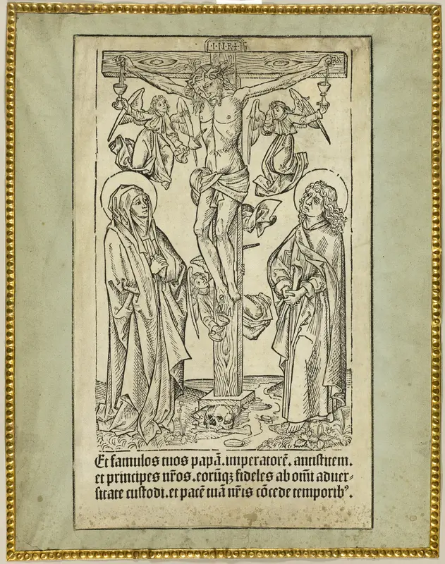 Christ on the Cross with Angels Wall Art by Unknown - High-Resolution Digital Print