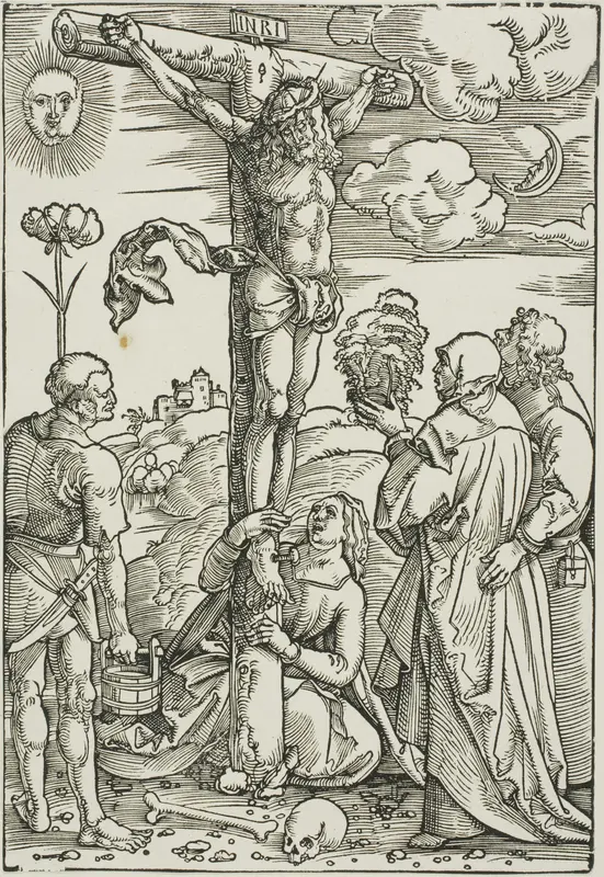 Christ on the Cross with Mary, John, the Magdalen, and Stephen