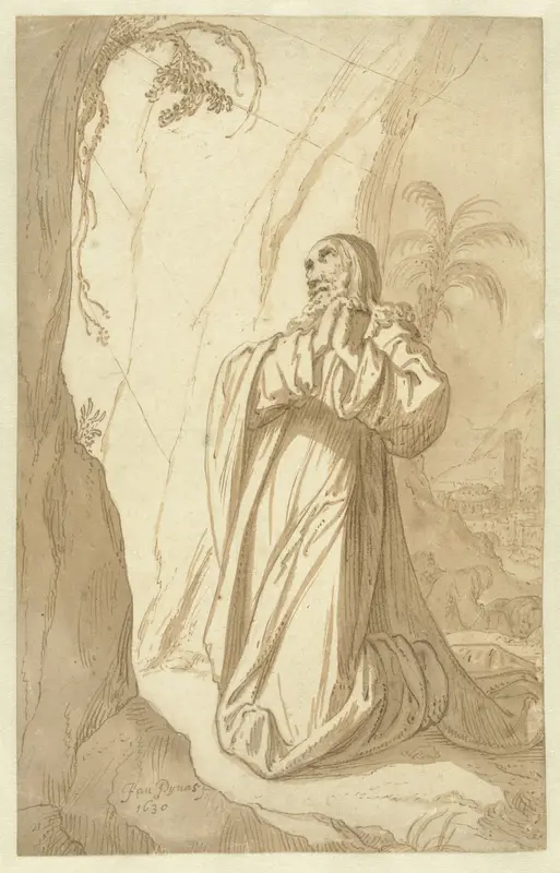 Christ on the Mount of Olives Wall Art by Jan Symonsz Pynas - High-Resolution Digital Print