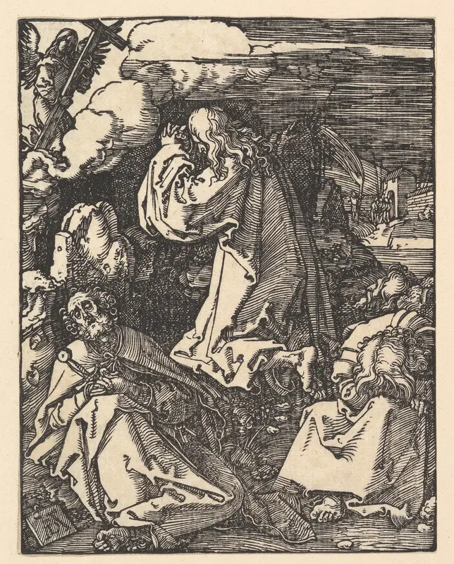 Christ on the Mount of Olives, from "The Small Passion" Wall Art by Albrecht Dürer - High-Resolution Digital Print